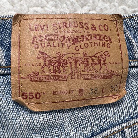 VTG Levi’s 550 Jeans Men’s 38x30 (Actual 37x30) Relaxed Fit Denim USA 90s Grunge - Picture 4 of 14